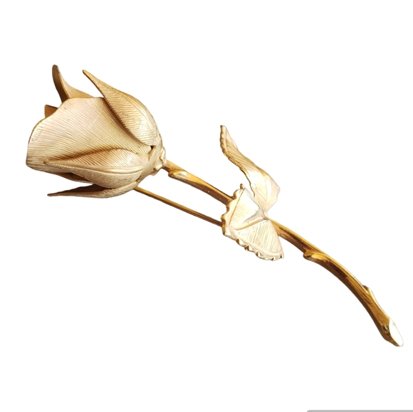 Giovanni Rose of Christ Brooch Gold Pin - Picture 6 of 9